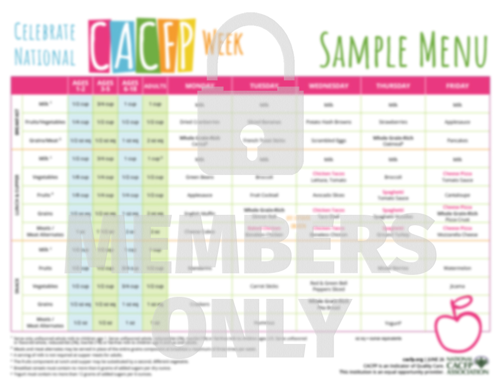 Menus - National CACFP Association